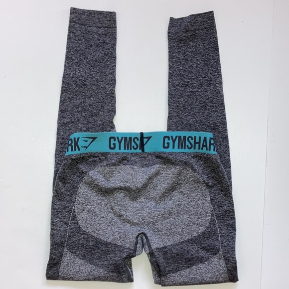 Gymshark Flex Leggings Charcoal Marl Dusky Teal Medium - Excellent - Picture 4 of 5